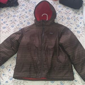 Boys Patagonia reversible winter ski jacket coat